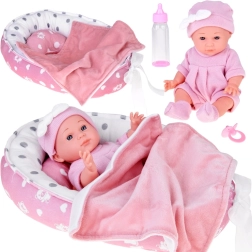 Kangast beebinukk roosa pesakese ja lisadega