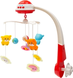 Baby Mix voodikarussell valgusprojektoriga, punane