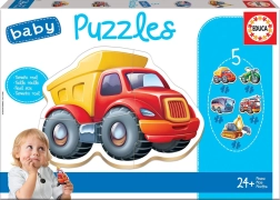 Baby Puzzle Vehicles 5-in-1 by EDUCA (3–5 pieces)