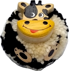 Puidust magnet lehma kujuga pomponiga 2Kids Toys