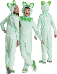 Laste kostüüm POKEMON Sprigatito kigurumi 127–136 cm (7–8 aastat)