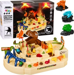 Interaktiivne käsitsi juhitav dinosõidurada Dinosaur Track Adventure 3 sõiduki ja 8 väljakutsega