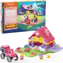 Mini Waffle Farmer Building Set – cute ranch, 112 pieces by Marioinex