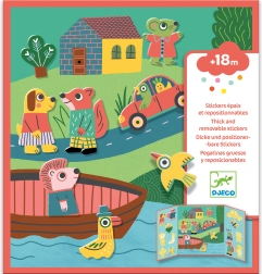 Repositionable Stickers for Little Ones Animals DJECO