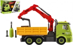 Kruvitav ehitusauto kraanaga, 31 cm, hooratas, tuli ja heli