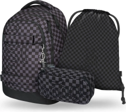 BAAGL Skate Max koolitarvete komplekt hall: seljakott, pinal ja sussikott