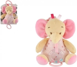 Muusikaline plüüsist elevant TULILO 18 cm, roosa
