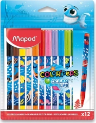 Color'Peps Ocean Life dekoratiivsed viltpliiatsid 12 tk