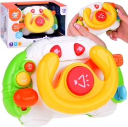 Interactive kids’ steering wheel with lights and sounds