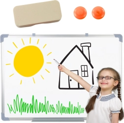 Magnetiline kuivpühitav tahvel 45 × 60 cm koos kustutuskäsna ja 2 magnetiga