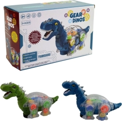 Dinosaurus valguse ja muusikaga patareidel