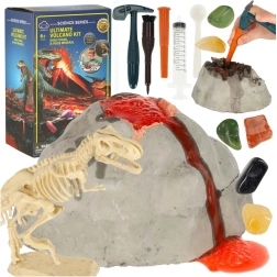 Hariduslik komplekt – vulkaan dinosauruse ja laavakatsega