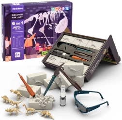 Dinosauruste luude väljakaevamine 6‑ühes – paleontoloogi komplekt lastele