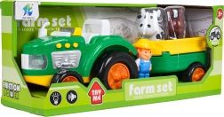 Kids' tractor with trailer and accessories