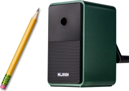 Pliiatsiteritaja vända ja hoiukonteineriga, reguleeritava teraga, roheline