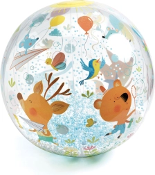 Inflatable ball with beads djeco