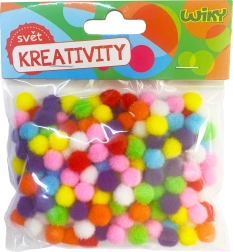 Värvilised pompom-kuulid 10 mm