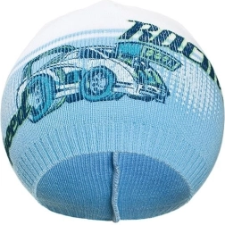 Kids’ autumn beanie New Baby Racing light blue 110 (4–5 years)