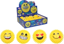 Vilkuv piiksuv pall naeratusega 7 cm