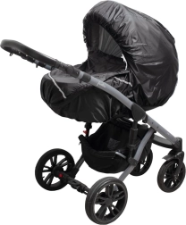 Stroller Rain Cover with Reflective Elements New Baby Basic black