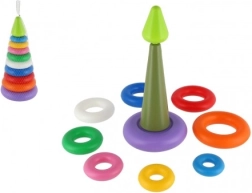 Värvikirev rõngastega ladumispüramiid