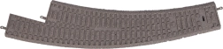 Roadbed for right-hand curved turnout