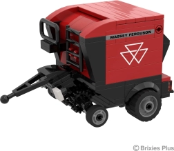 BRIXIES Plus Massey Ferguson RB F – round baler (3D building set, 172 pieces)