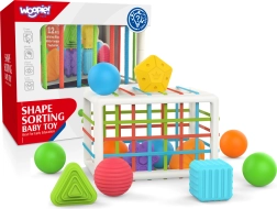 Woopie Baby Elastic Sensory Cube Sorter for Children Colorful Shapes