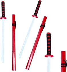 Puidust treeningkatana punane 70 cm