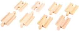 Puidust rööbaste ühendusdetailid 7 cm (8 tk) BIGJIGS RAIL