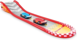 Täispuhutav võidusõiduraja liug ja ujukid