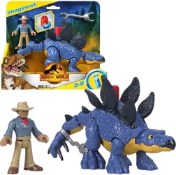 Imaginext Jurassic World Stegosaurus ja Dr. Grant – märulifiguuride komplekt
