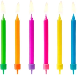 Neon Cake Candles