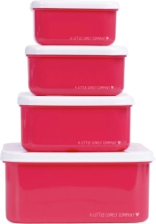 Set of Four Snack Boxes Cherries by A Little Lovely Company