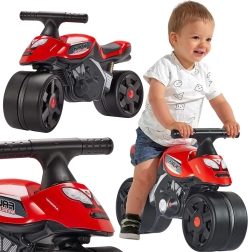 FALK Racing red ride-on motorcycle with wide wheels