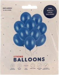 Pearl Blue Latex Balloons 27 cm (10 pcs)