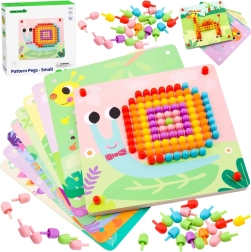 Tooky Toy puidust mosaiik tihvtidega