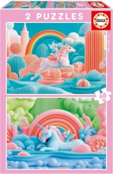Puzzle Maagilised Ükssarvikud 2x48 tükki