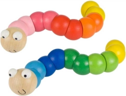 Bigjigs Toys värviline puidust painutatav uss, sinine