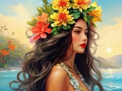 Diamond painting girl by the sea 30 × 40 cm