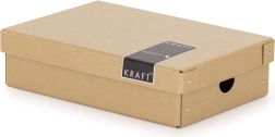 Lamineeritud hoiukarp kaanega, naturaalne kraft, väike 35,5 × 24 × 9 cm