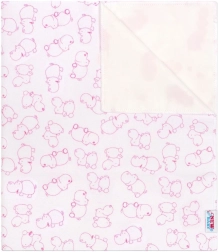 Veekindel flanellist alus New Baby herneke valge/roosa