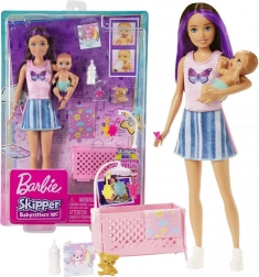 Barbie Skipper lapsehoidja – võrevoodi ja beebi mängukomplekt