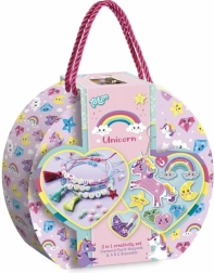 Loovkomplekt 2-ühes Unicorn – teemantmaalimine ja käevõrude valmistamine