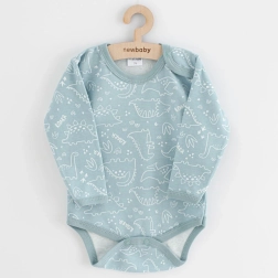 Baby bodysuit with dinosaur New Baby Classic II, mint