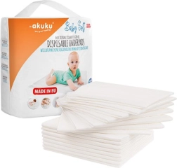 Ühekordsed hügieenilised aluslinad Akuku Baby Soft 40 × 60 cm, 15 tk