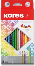 Kolores Style kolmnurksed pliiatsid 15 tk