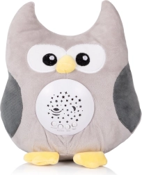 Plush owl with projector and music Chipolino