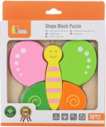 Viga puidust mini pusle liblikas lastele