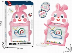 Magnetic board bunny 46.5 cm pink